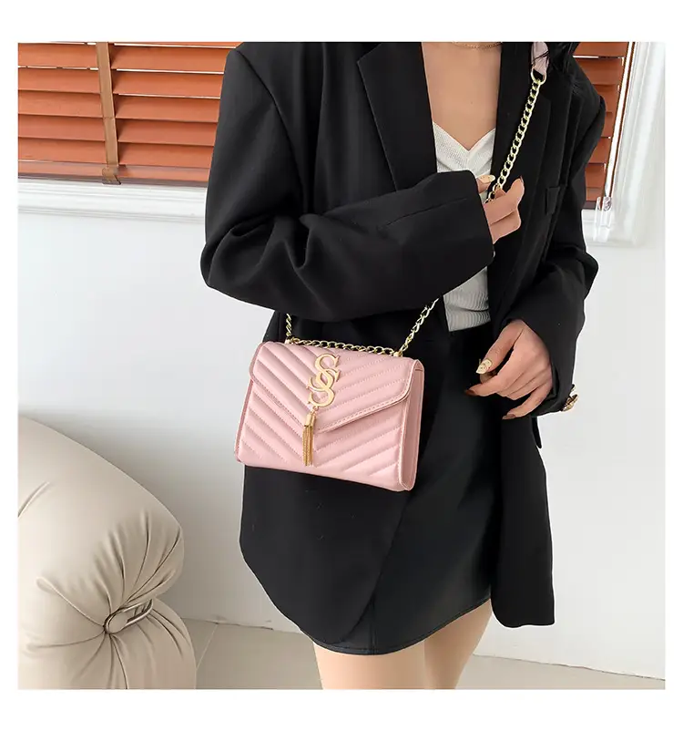 Women's Twill Stitching Crossbody Bag Multi Color — feature 16