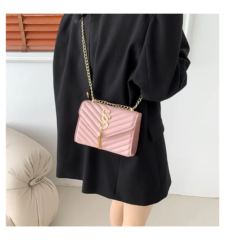 Women's Twill Stitching Crossbody Bag Multi Color — feature 17