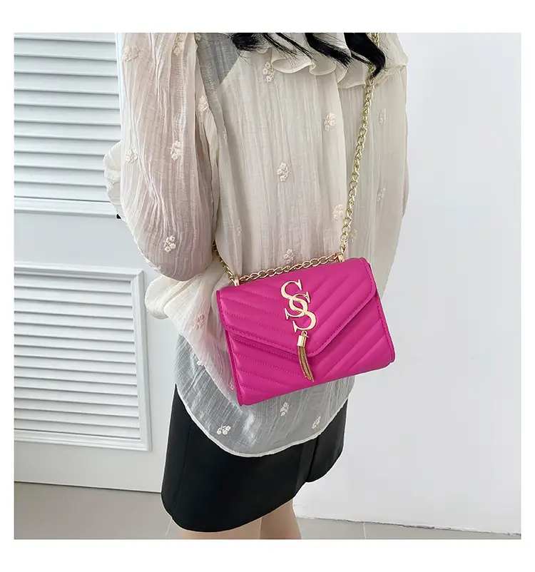 Women's Twill Stitching Crossbody Bag Multi Color — feature 18