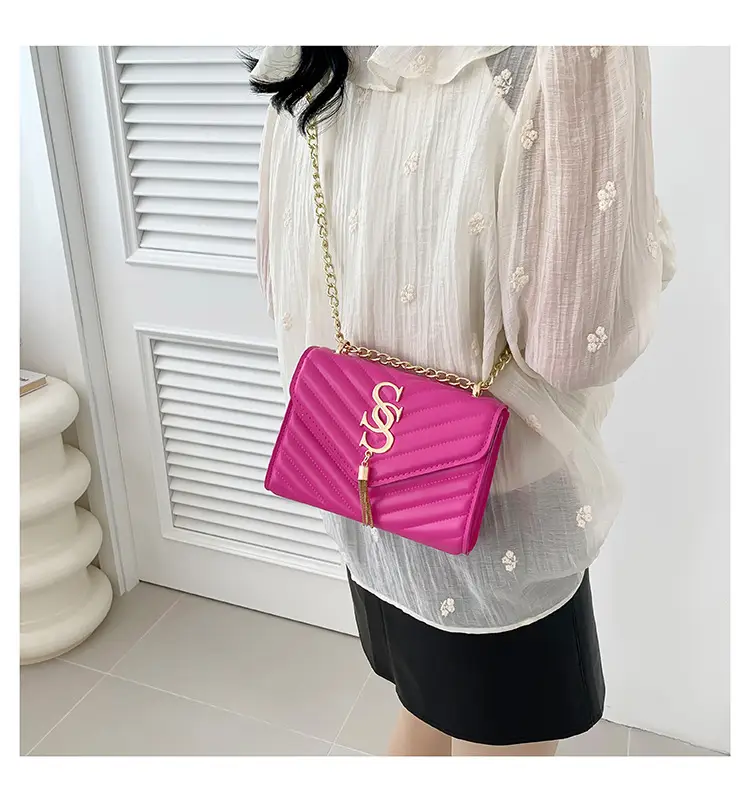 Women's Twill Stitching Crossbody Bag Multi Color — feature 19