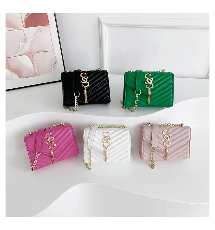 Women's Twill Stitching Crossbody Bag Multi Color — feature 25