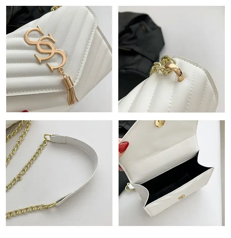 Women's Twill Stitching Crossbody Bag Multi Color — feature 9