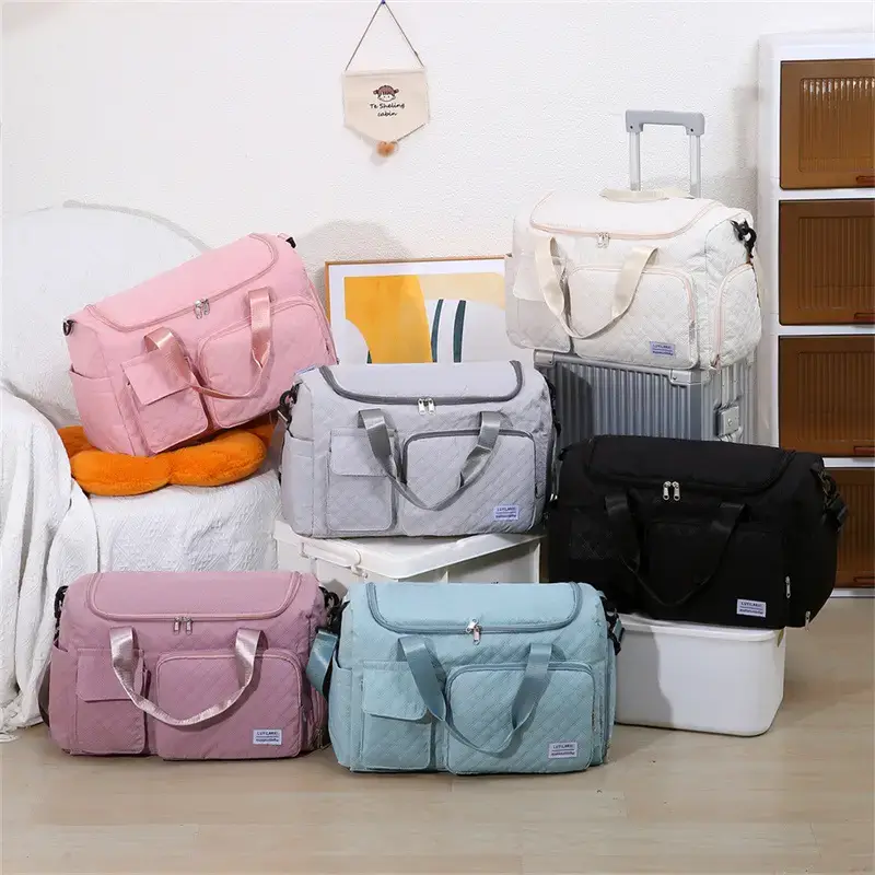 Pink Oxford Travel Bag Large Capacity - Image 10