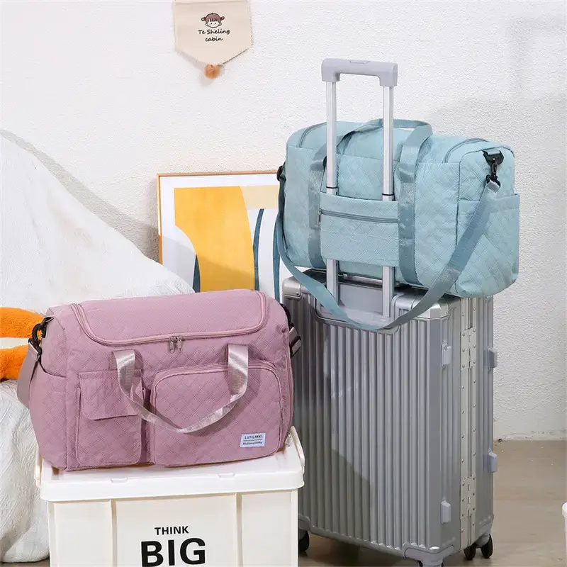 Pink Oxford Travel Bag Large Capacity - Image 12