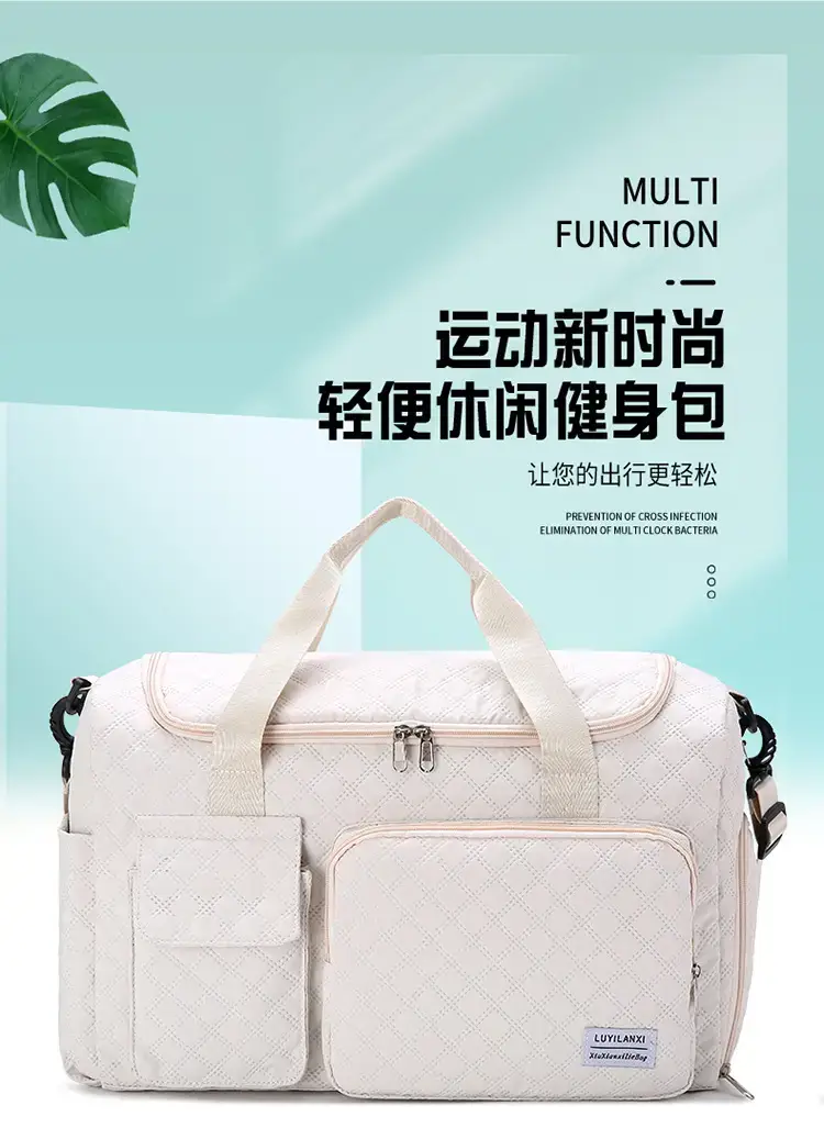 Pink Oxford Travel Bag Large Capacity — feature 1