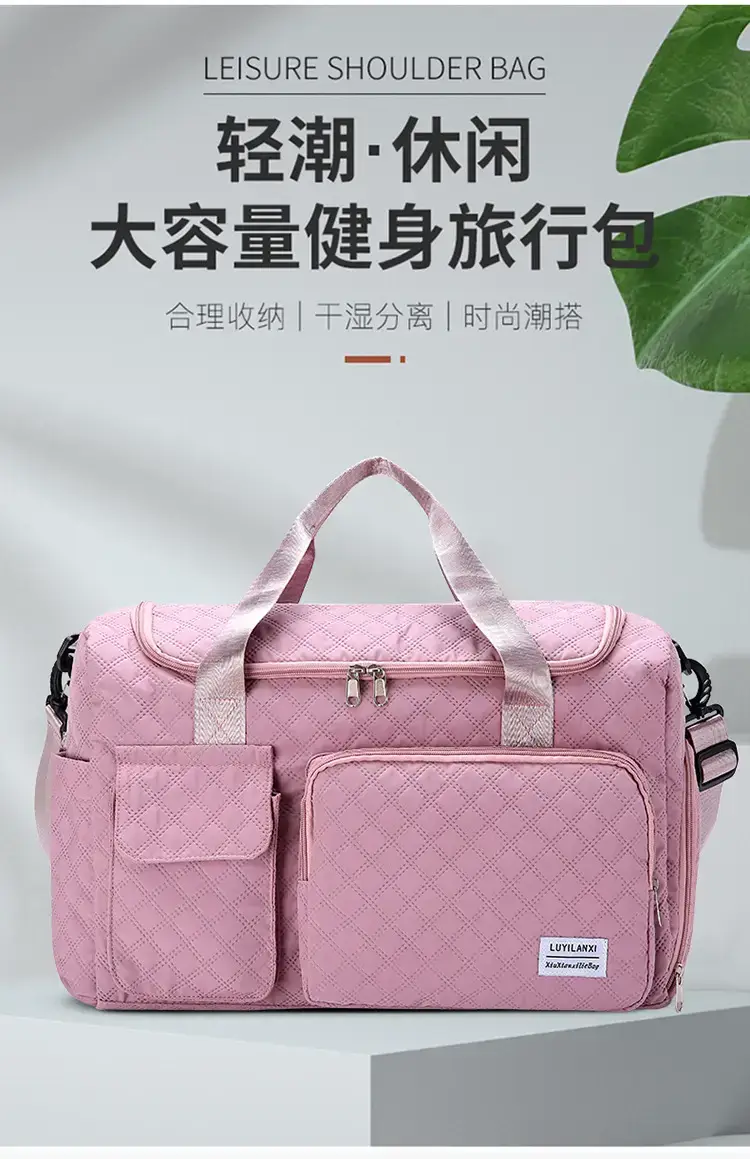 Pink Oxford Travel Bag Large Capacity — feature 10