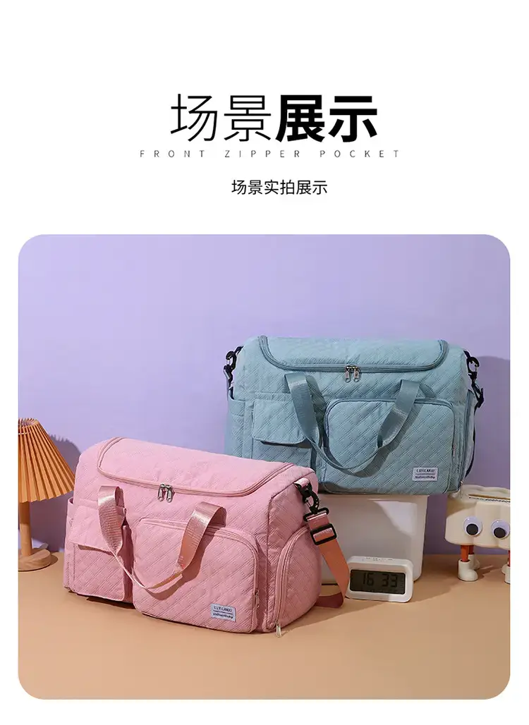 Pink Oxford Travel Bag Large Capacity — feature 40