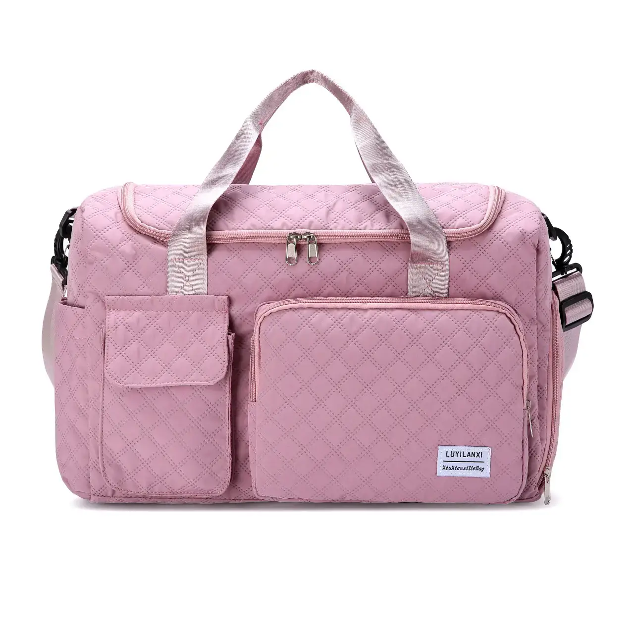Pink Oxford Travel Bag Large Capacity - Image 2