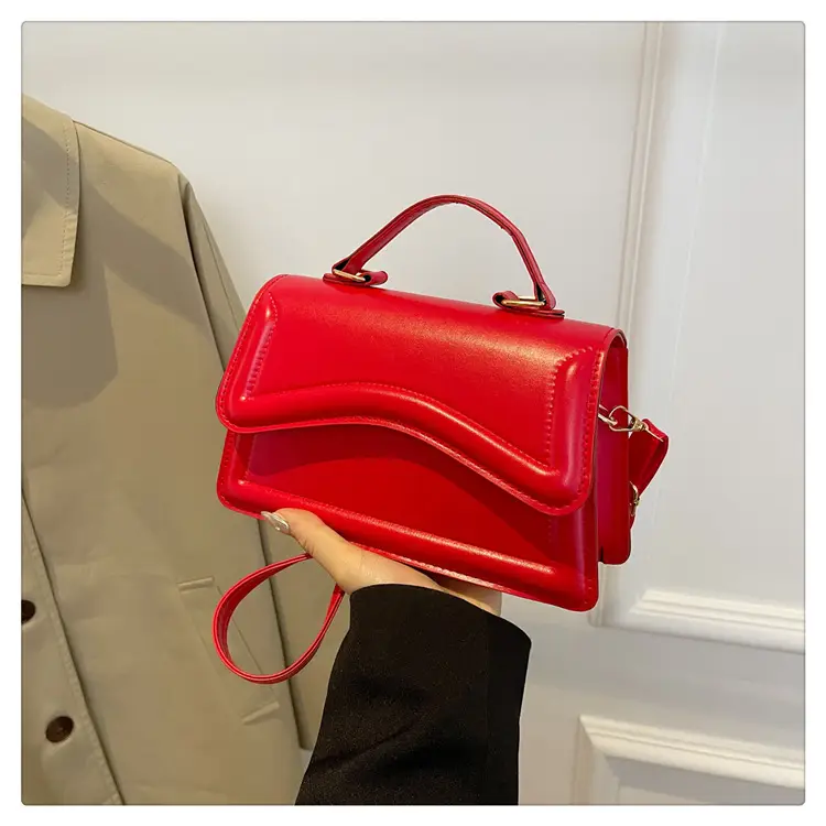 Women's 2024 Spring Shoulder Messenger Bags Black Red Blue Orange - Image 2