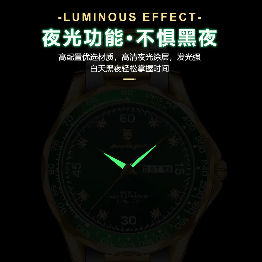 Swiss brand men's watch new fashion waterproof luminous quartz watch live foreign trade explosions a generation of hair - Image 7