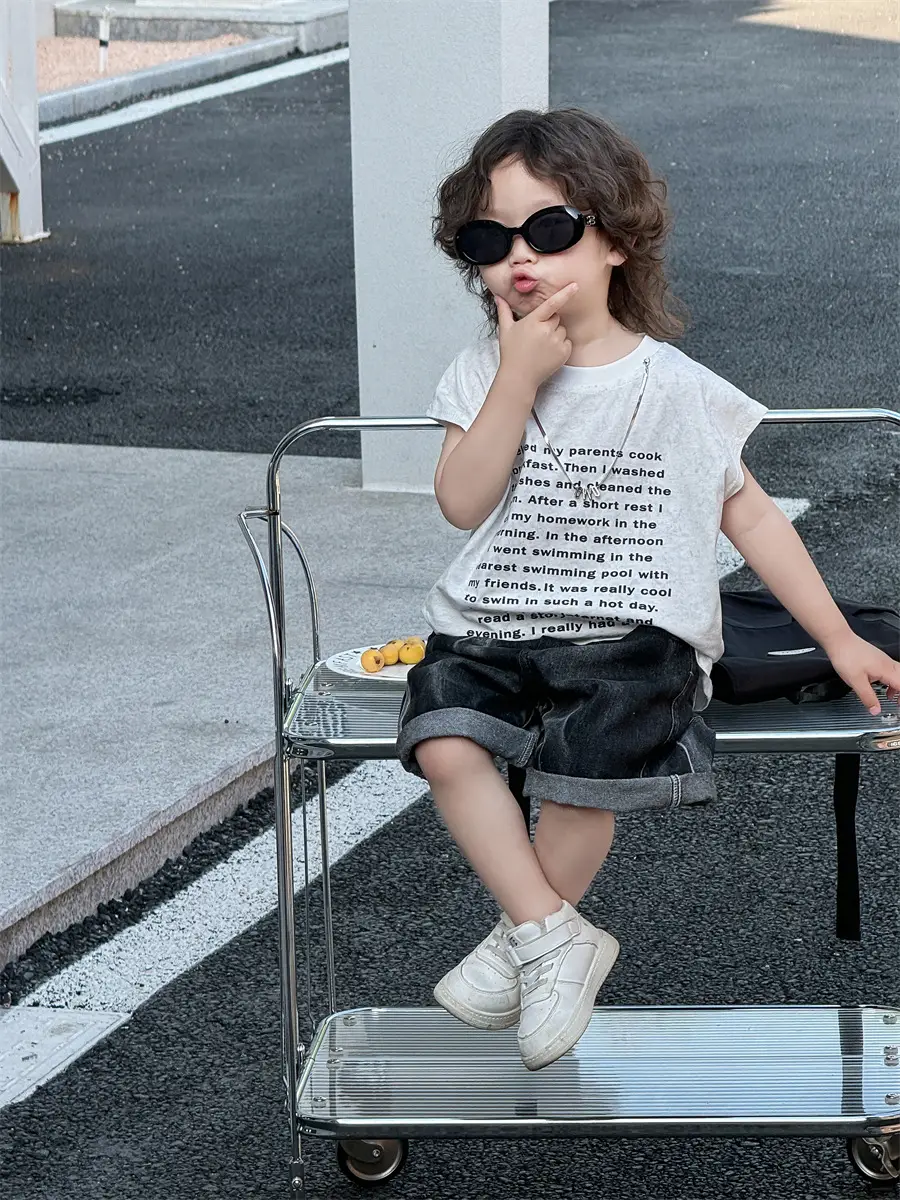 Baby Summer Letter T-Shirt Thin Kids 2025 - Image 7