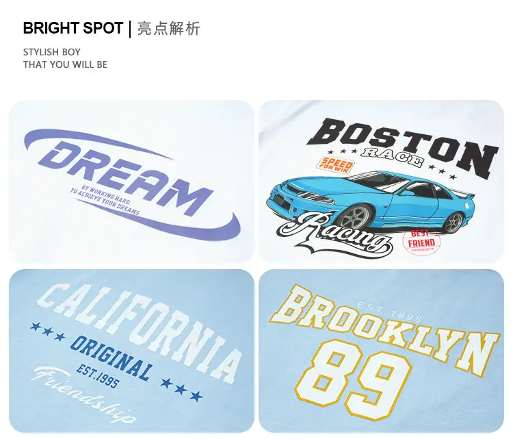Boston 89 Green Printed T-Shirt Large for Boys Girls — feature 4