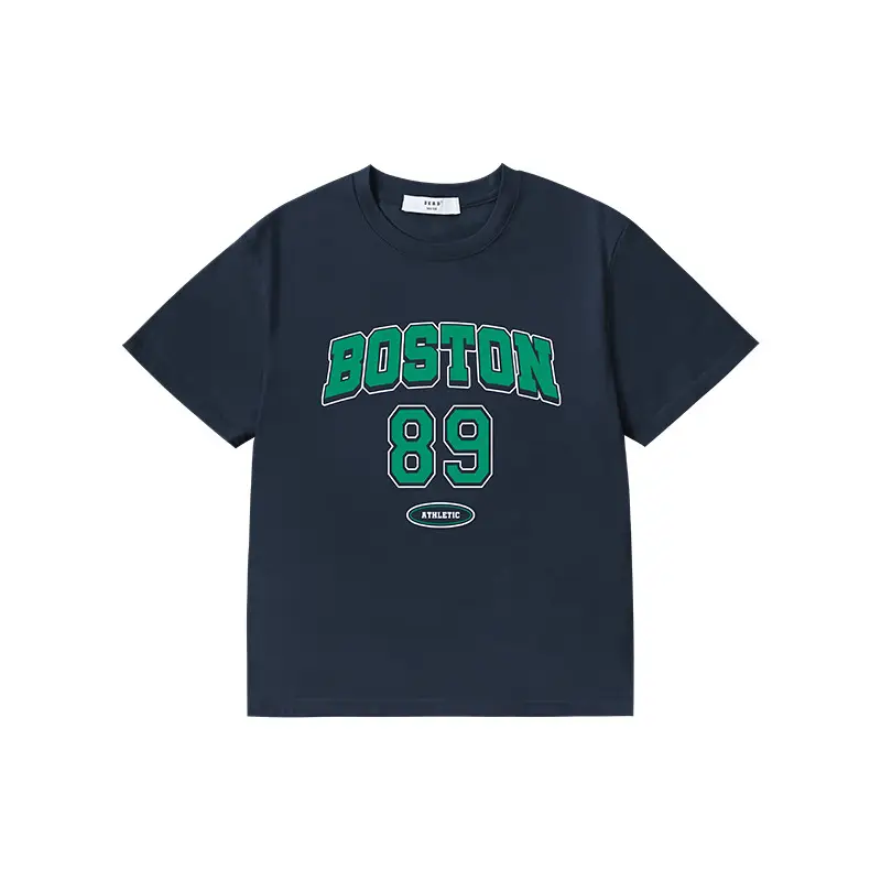 Boston 89 Green Printed T-Shirt Large for Boys Girls