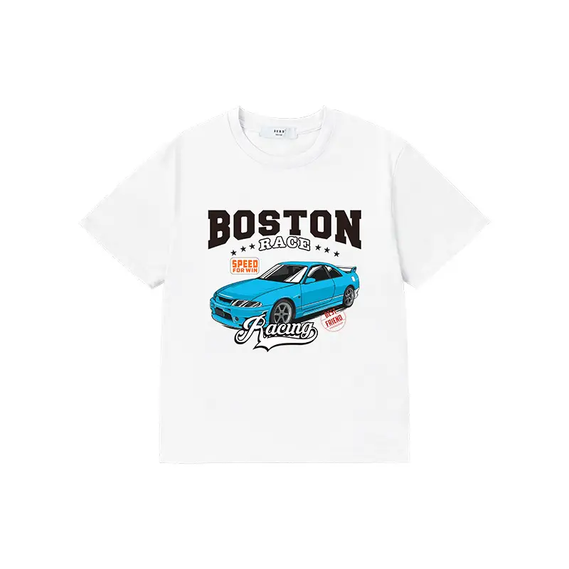 Boston 89 Green Printed T-Shirt Large for Boys Girls