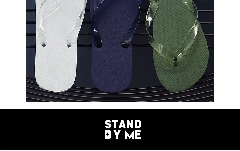 Simple Solid Color Men's Summer Outdoor Flip-Flops Trendy Korean Style Non-Slip Beach Sandals Wholesale — feature 11