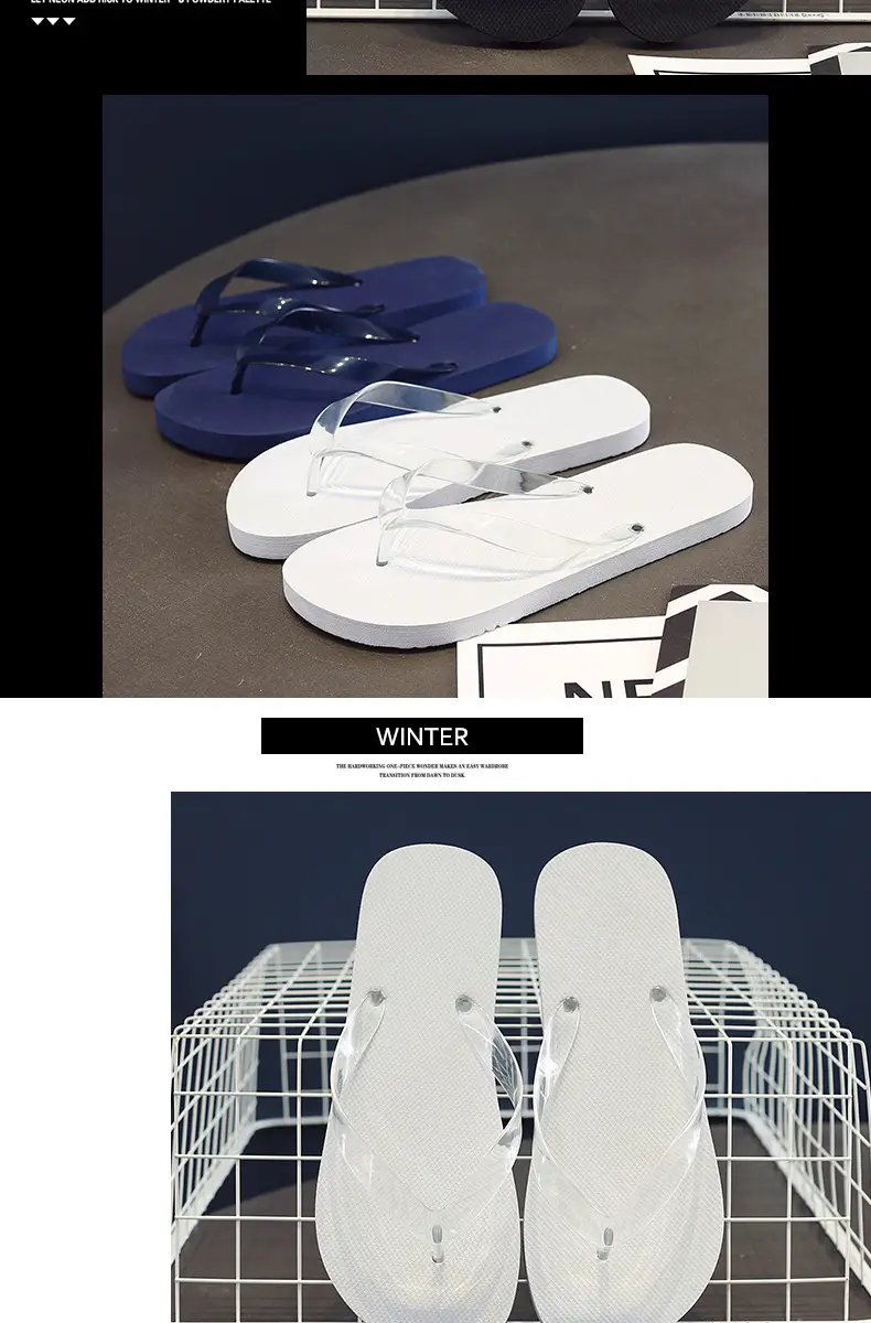 Simple Solid Color Men's Summer Outdoor Flip-Flops Trendy Korean Style Non-Slip Beach Sandals Wholesale — feature 7