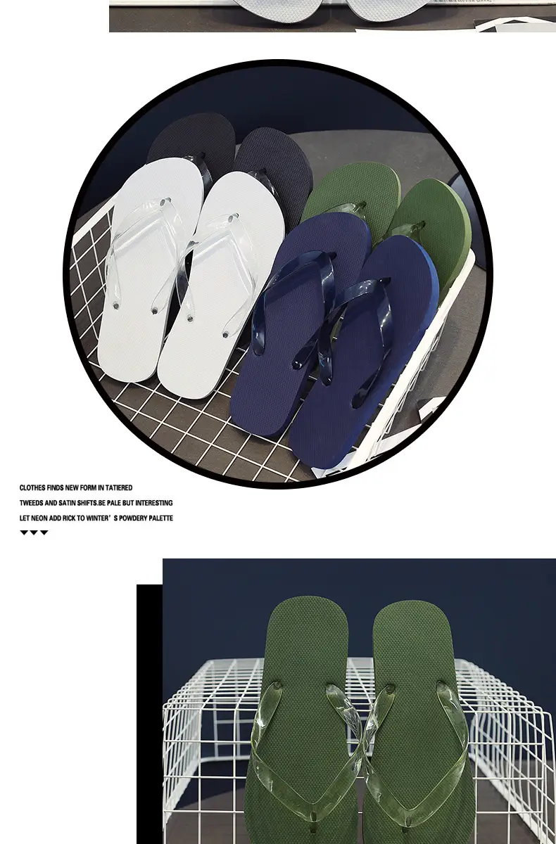 Simple Solid Color Men's Summer Outdoor Flip-Flops Trendy Korean Style Non-Slip Beach Sandals Wholesale — feature 8