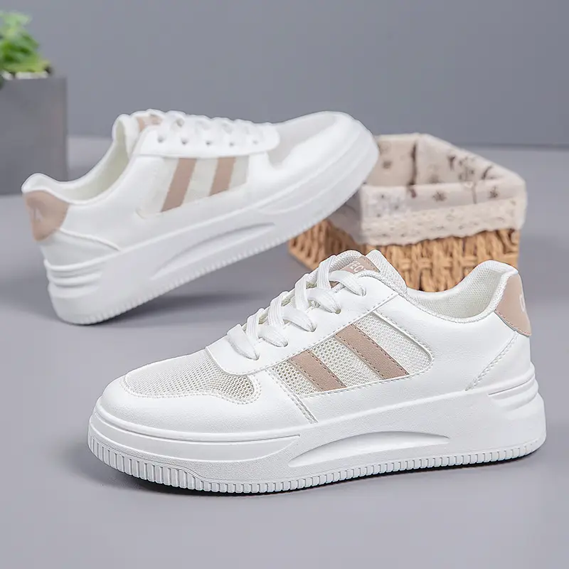 Breathable Thick-Soled Lightweight White Sneakers for Women 2026 New Summer Hot-Selling Mesh Casual Sports Shoes Ins Trendy Versatile