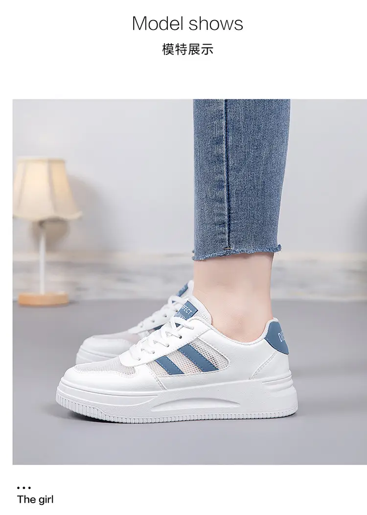 Breathable Thick-Soled Lightweight White Sneakers for Women 2026 New Summer Hot-Selling Mesh Casual Sports Shoes Ins Trendy Versatile — feature 14