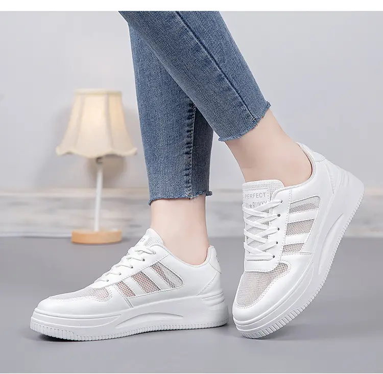 Breathable Thick-Soled Lightweight White Sneakers for Women 2026 New Summer Hot-Selling Mesh Casual Sports Shoes Ins Trendy Versatile — feature 17