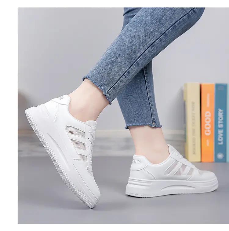 Breathable Thick-Soled Lightweight White Sneakers for Women 2026 New Summer Hot-Selling Mesh Casual Sports Shoes Ins Trendy Versatile — feature 19
