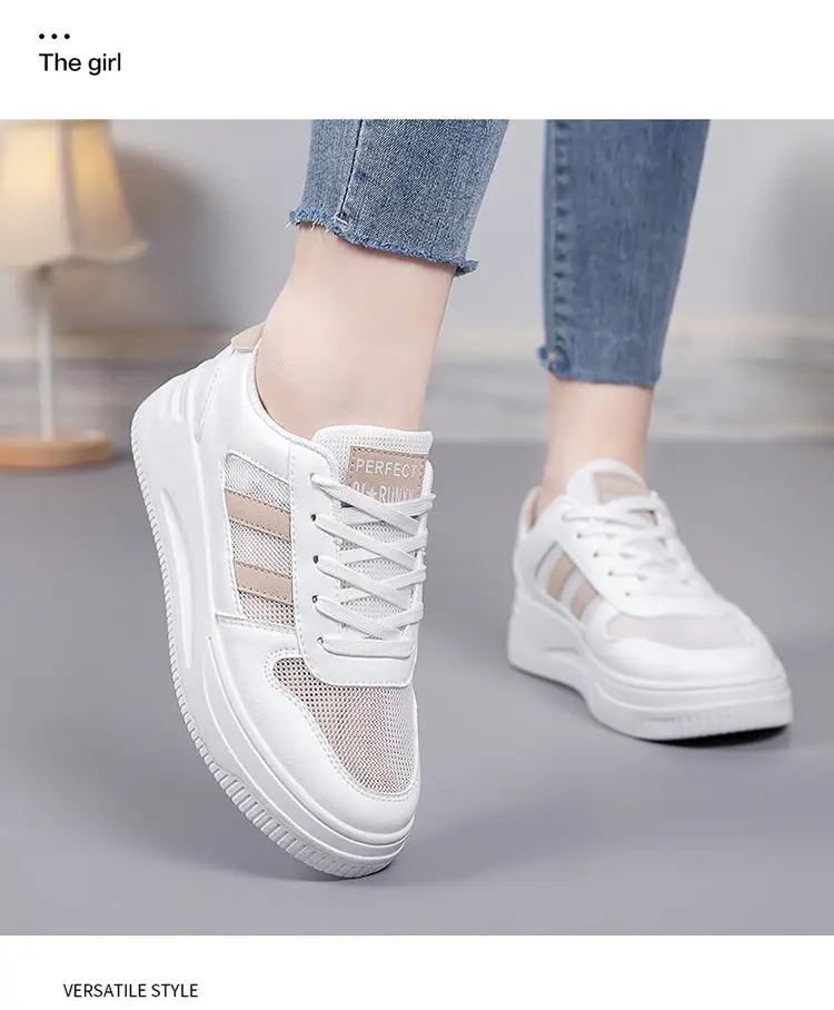 Breathable Thick-Soled Lightweight White Sneakers for Women 2026 New Summer Hot-Selling Mesh Casual Sports Shoes Ins Trendy Versatile — feature 21