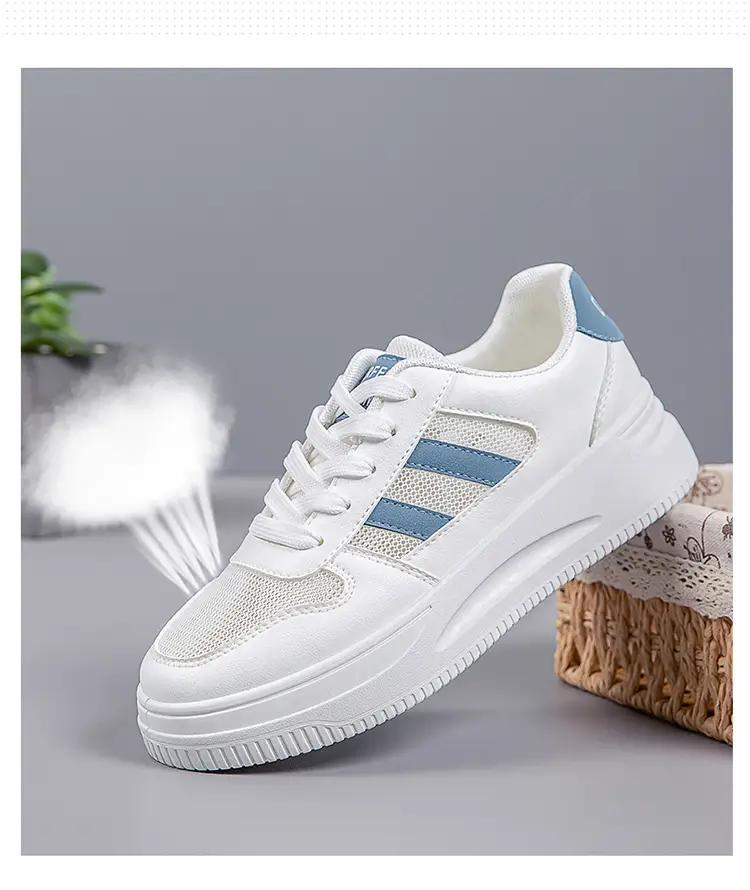 Breathable Thick-Soled Lightweight White Sneakers for Women 2026 New Summer Hot-Selling Mesh Casual Sports Shoes Ins Trendy Versatile — feature 5