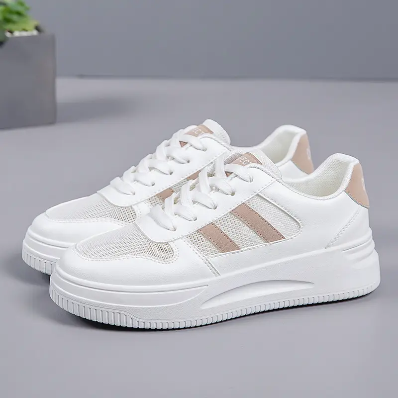 Breathable Thick-Soled Lightweight White Sneakers for Women 2026 New Summer Hot-Selling Mesh Casual Sports Shoes Ins Trendy Versatile