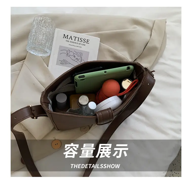 Brown Leather Shoulder Bag for Women 2024 New Style — feature 8
