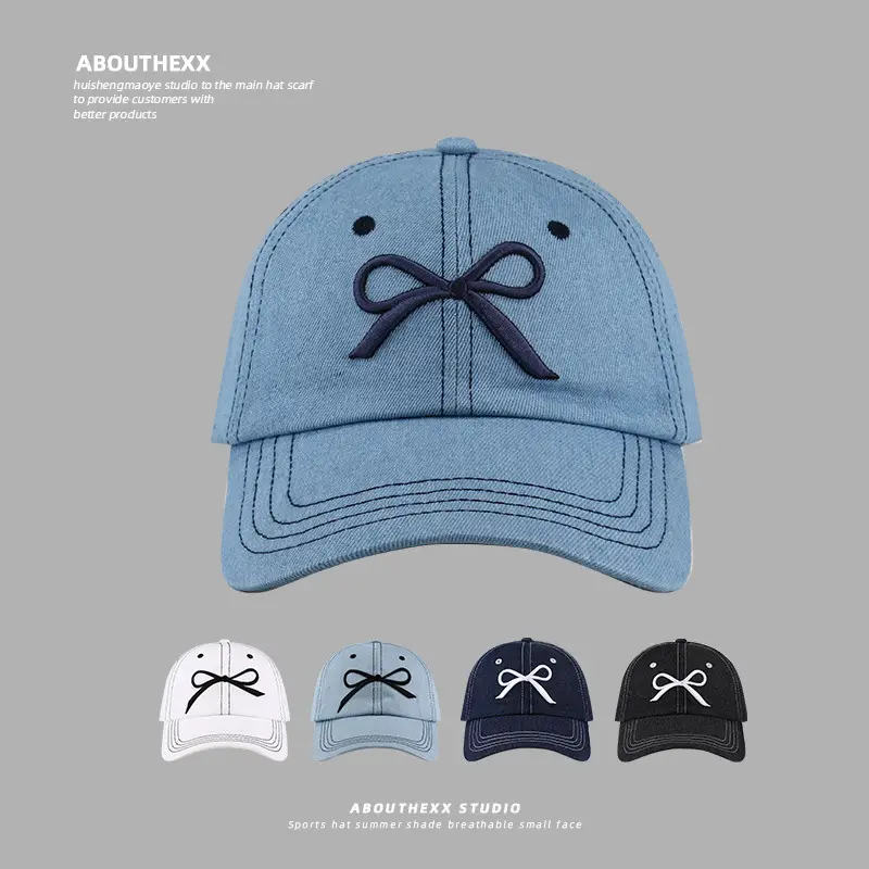 Pink Bow Embroidered Baseball Cap for Kids Primary School - Image 31
