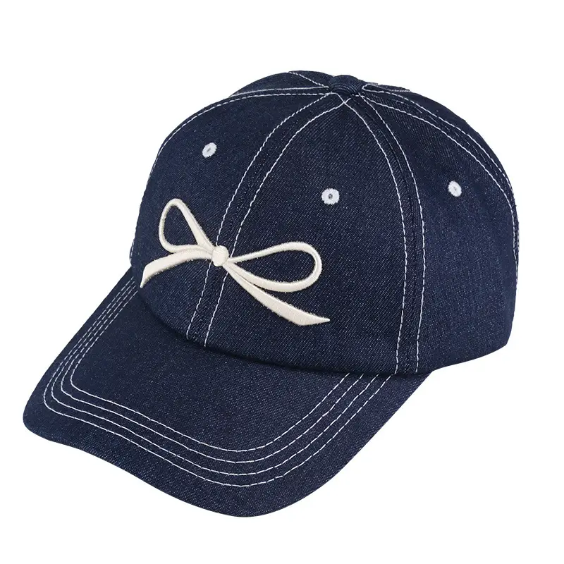 Pink Bow Embroidered Baseball Cap for Kids Primary School - Image 34