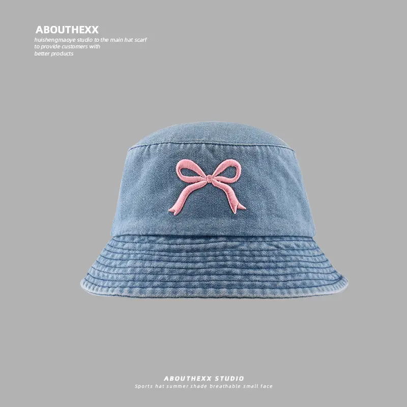 Pink Bow Embroidered Baseball Cap for Kids Primary School — feature 11