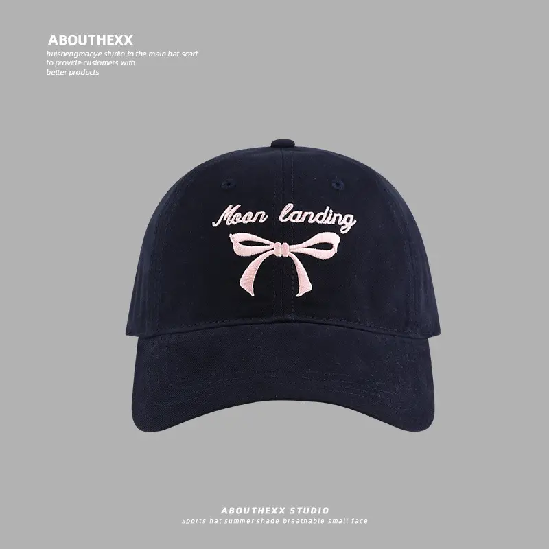 Pink Bow Embroidered Baseball Cap for Kids Primary School — feature 22