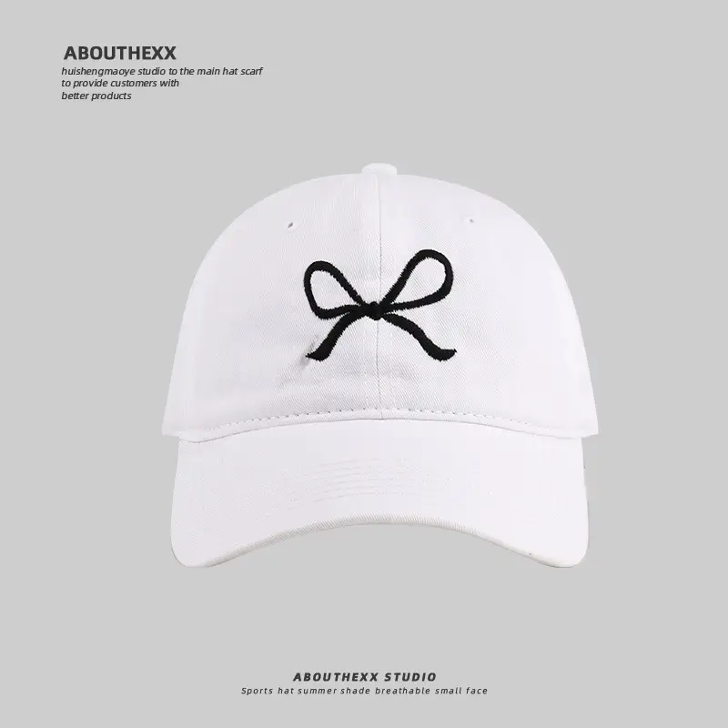 Pink Bow Embroidered Baseball Cap for Kids Primary School - Image 24