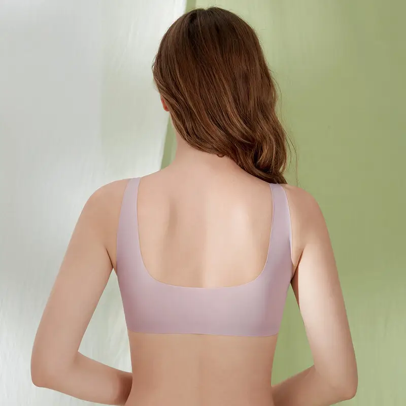 Thin plus size Front Buckle Bra Lace Sexy No Mark No Steel Ring Vest Beautiful Back Adjustable Women's Underwear