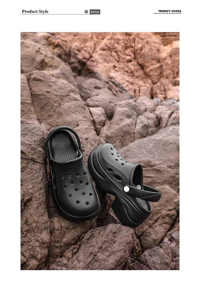 Women's Hole Shoes Summer New Home Wear Non-slip Deodorant Slippers Outdoor Casual Wear-resistant High-value Sandals — feature 14
