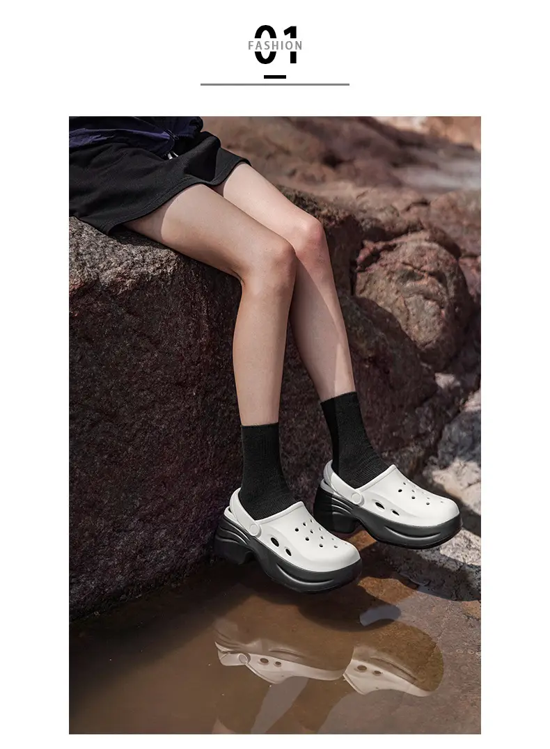 Women's Hole Shoes Summer New Home Wear Non-slip Deodorant Slippers Outdoor Casual Wear-resistant High-value Sandals — feature 26