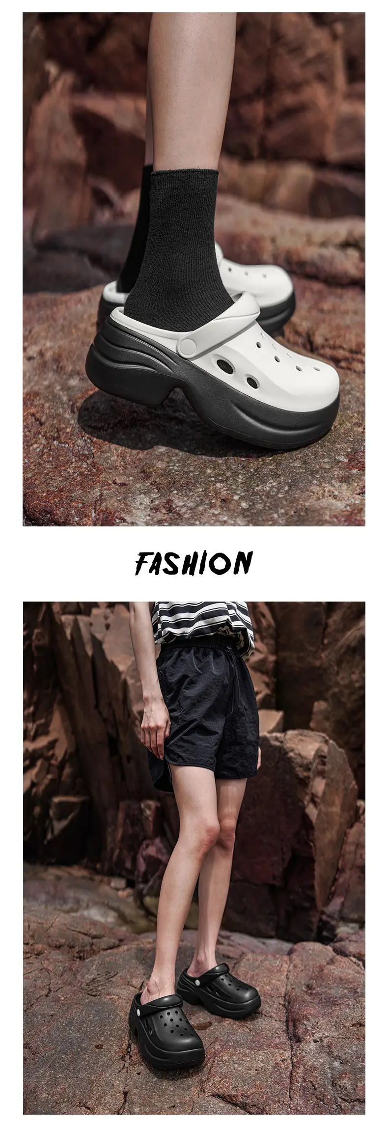 Women's Hole Shoes Summer New Home Wear Non-slip Deodorant Slippers Outdoor Casual Wear-resistant High-value Sandals — feature 31