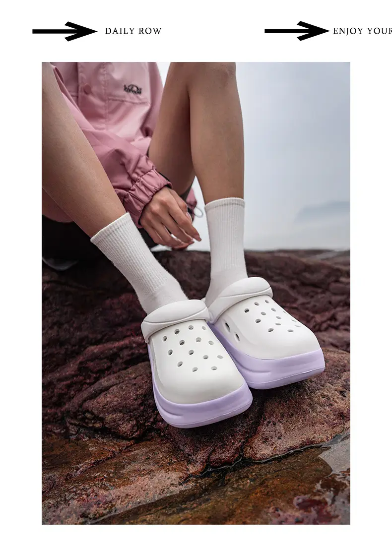 Women's Hole Shoes Summer New Home Wear Non-slip Deodorant Slippers Outdoor Casual Wear-resistant High-value Sandals — feature 40