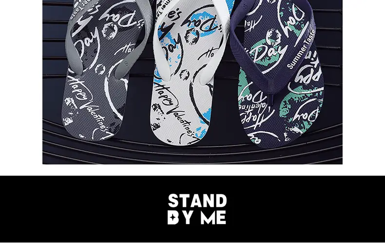 Wholesale Men's Printed Flip Flops Summer Wear — feature 11