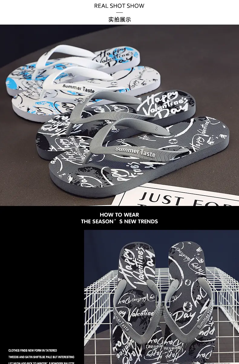 Wholesale Men's Printed Flip Flops Summer Wear — feature 6