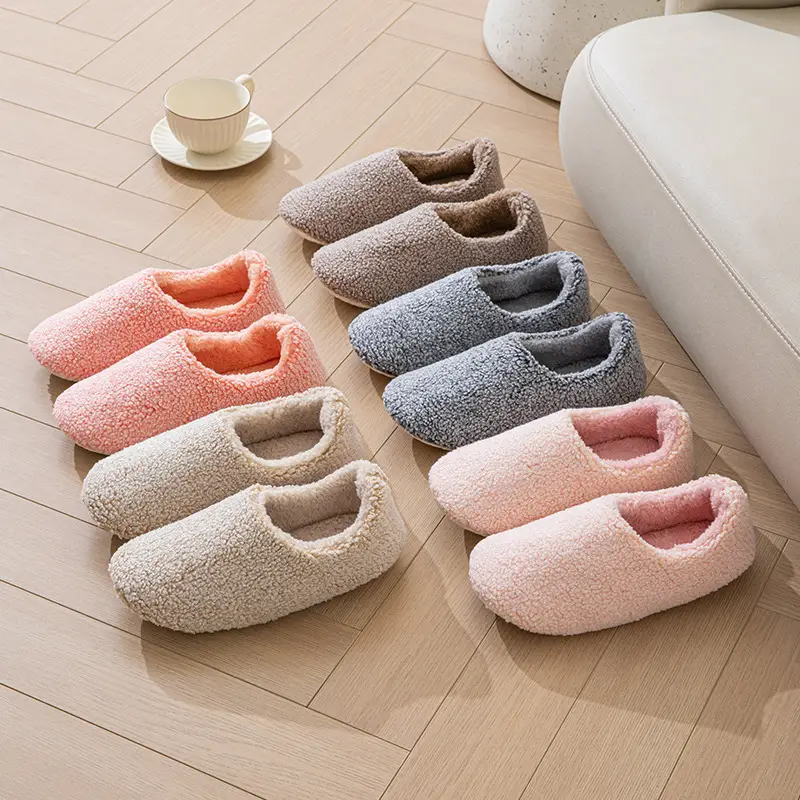 Cross-Border Foreign Trade Confinement Bag with Furry Indoor Home Ladies Foreign Trade Warm Four-Season Confinement Cotton Slippers Cotton Shoes