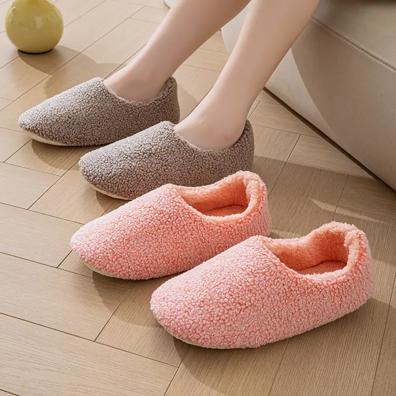 Cross-Border Foreign Trade Confinement Bag with Furry Indoor Home Ladies Foreign Trade Warm Four-Season Confinement Cotton Slippers Cotton Shoes