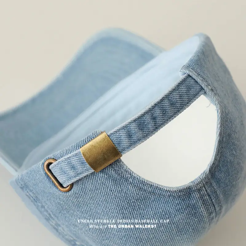 Denim Baseball Cap Four Season Retro Washed Soft Top Sun Visor — feature 6
