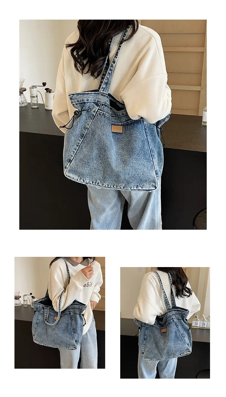 Korean Style Denim Shoulder Bag 2024 Summer — feature 11
