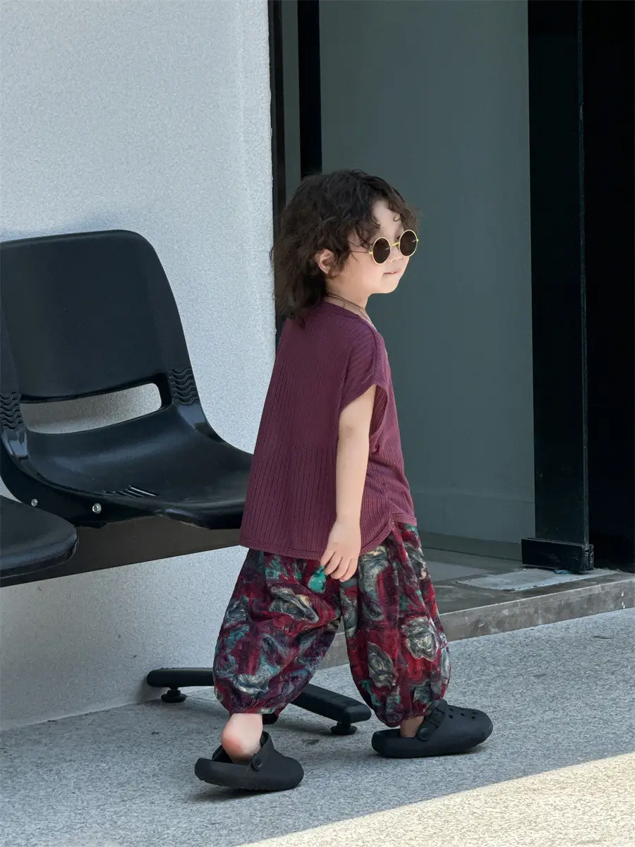 Baby's Maroon T-Shirt Thin Boy's 2025 Summer Wear — feature 12