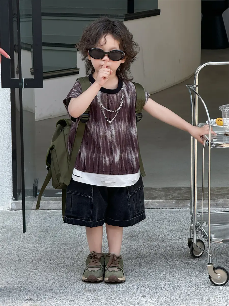 Boys Summer Sleeveless T-Shirt Kids 2025 Korean Style - Image 5