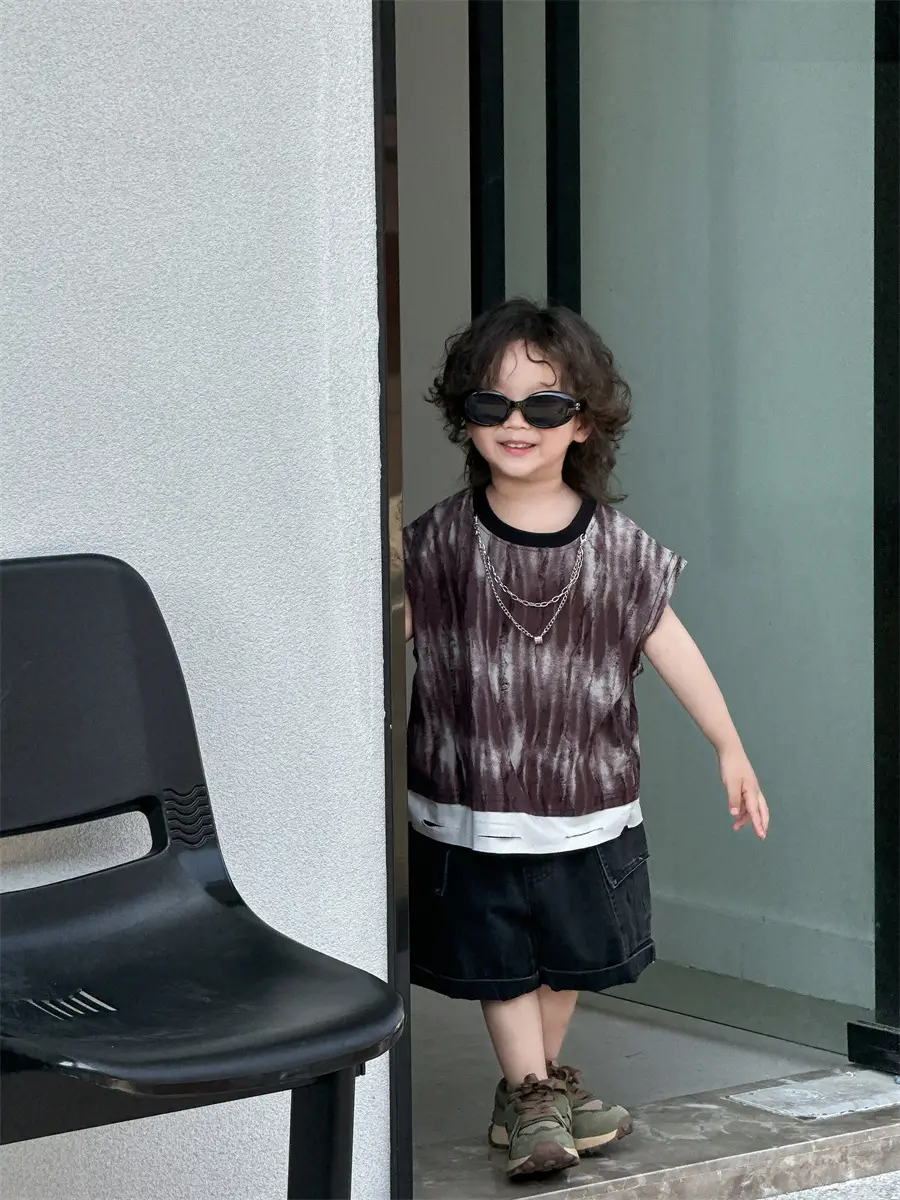 Boys Summer Sleeveless T-Shirt Kids 2025 Korean Style — feature 20