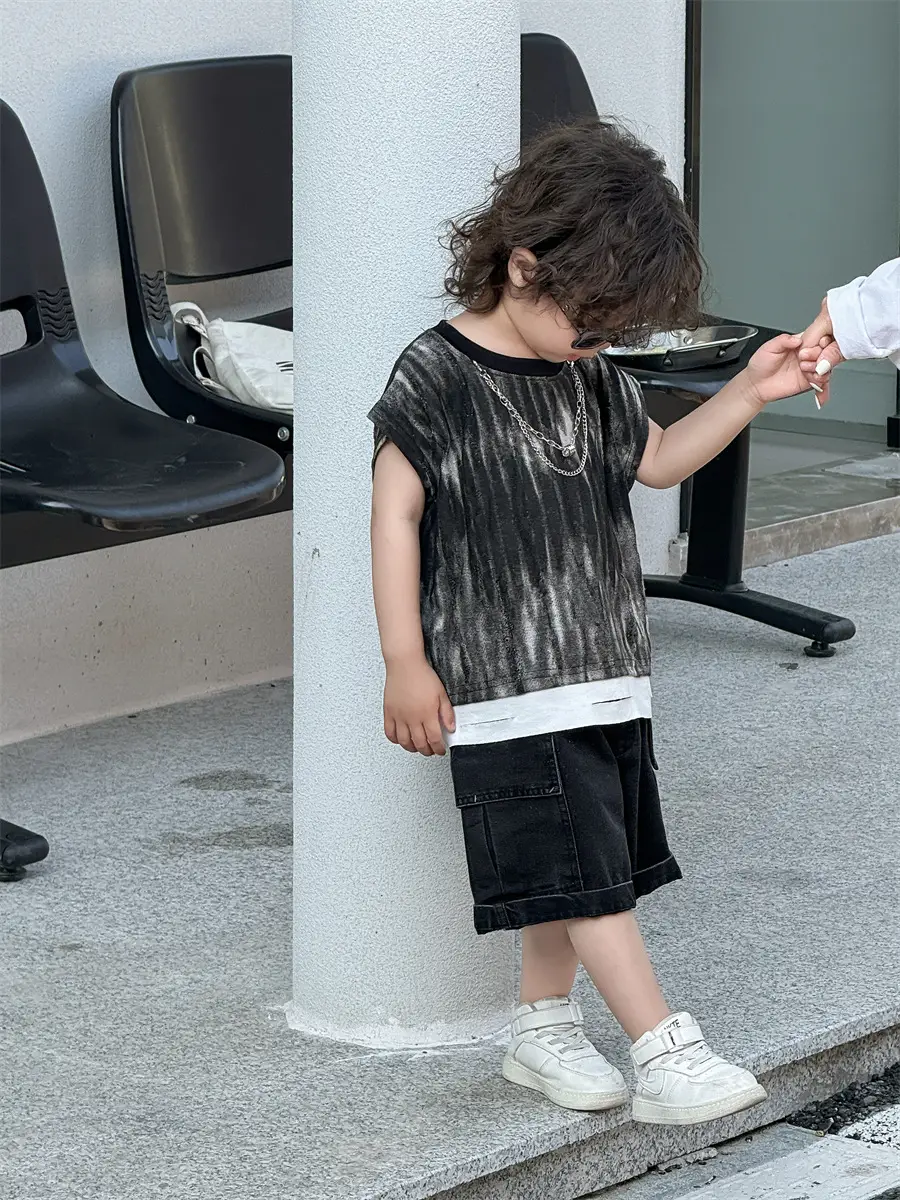 Boys Summer Sleeveless T-Shirt Kids 2025 Korean Style — feature 23