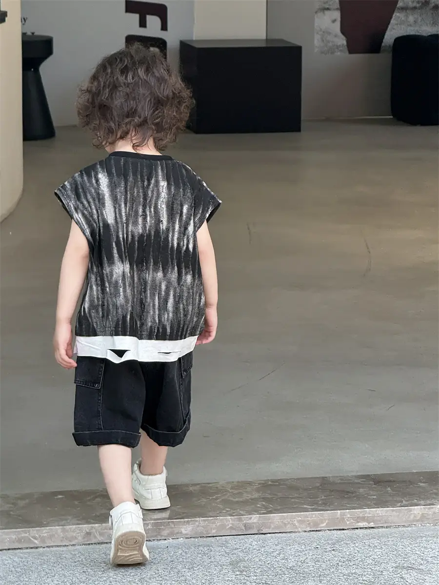 Boys Summer Sleeveless T-Shirt Kids 2025 Korean Style — feature 25